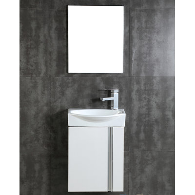 Bathroom Mirrors Louisville Ky fresca senza 16" single bathroom vanity set with mirror & reviews Bathroom Mirrors Louisville Ky fresca senza 16" single bathroom vanity set with mirror & reviews