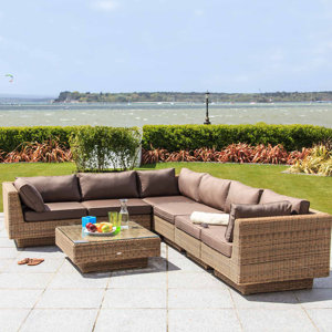 6-Sitzer Sofa-Set Chicago aus Rattan von Home Lo..
