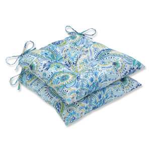 Gilford Baltic Wrought Iron Outdoor Dining Chair Cushion (Set of 2)