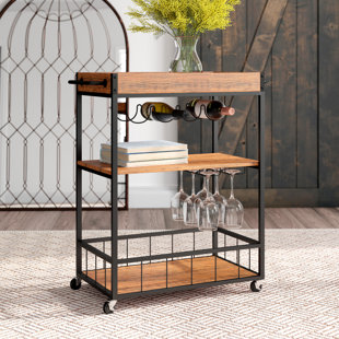 Bar Carts You Ll Love Wayfair Castellon Rustic Bar Cart