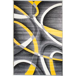 Rick Gray/Yellow Indoor Area Rug