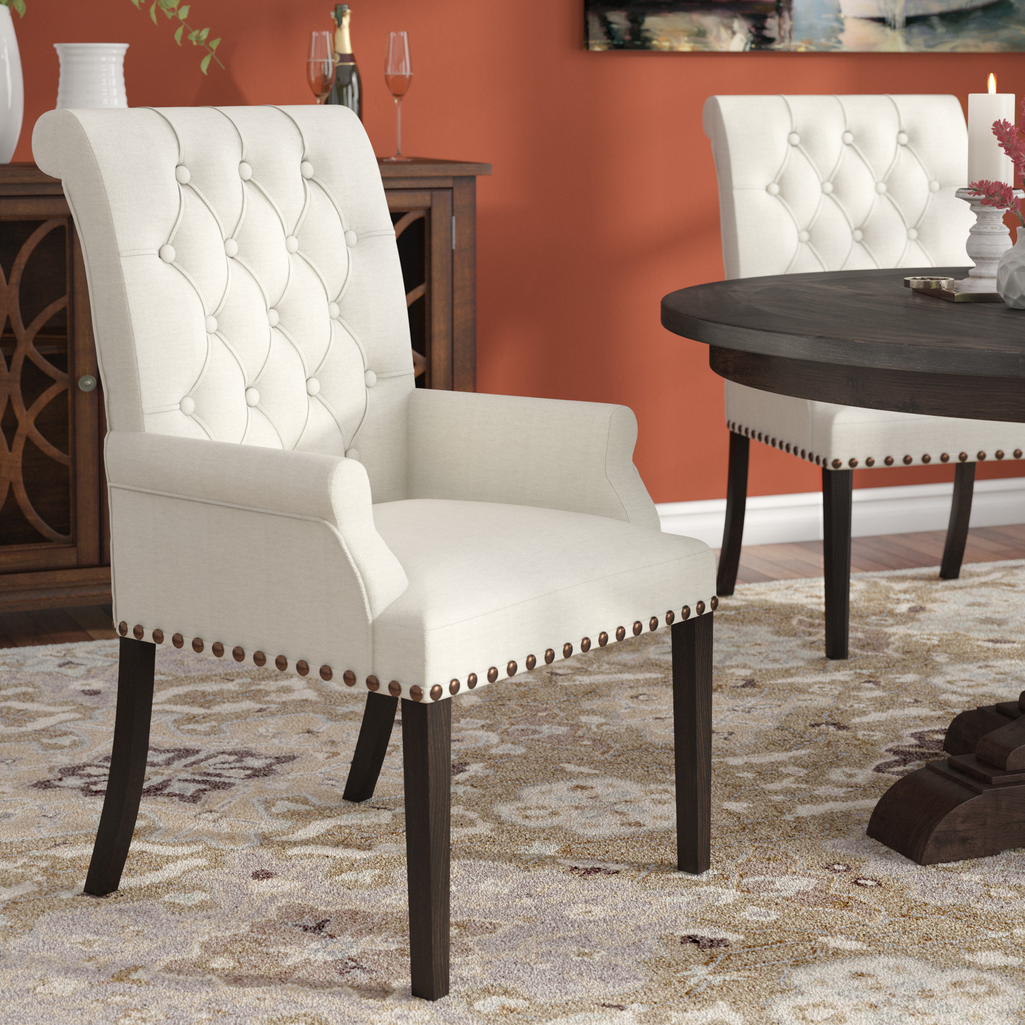 Upholstered Dining Room Chairs With Arms Barclay Butera Malibu   Bumgardner Upholstered Dining Chair 