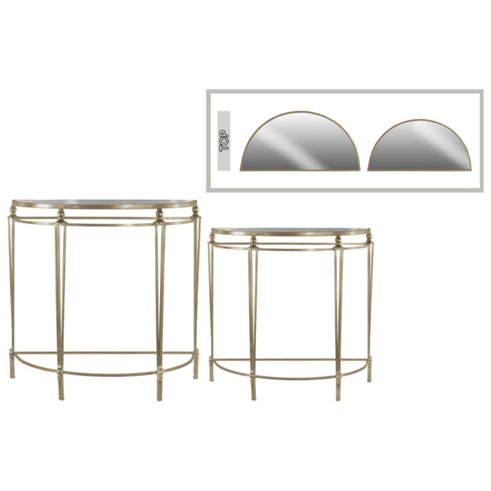 Everly Quinn Eleanora Mesmerizing Half Moon 2 Piece Console Table ... Everly Quinn Eleanora Mesmerizing Half Moon 2 Piece Console Table ...