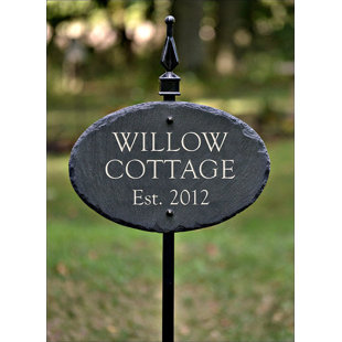 Garden Signs Plaques You Ll Love Wayfair 3 Line Garden Sign