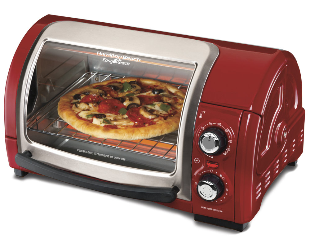 Hamilton Beach Easy Reach Toaster Oven with RollTop Door & Reviews