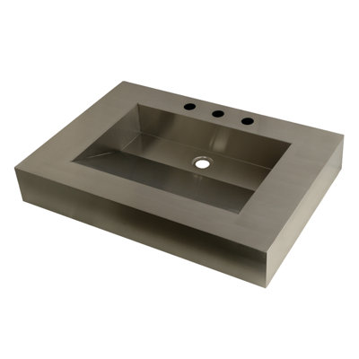 Kingston Br Stainless Steel Rectangular Drop In Bathroom Sink Stainless Steel Rectangular Drop In Bathroom Sink