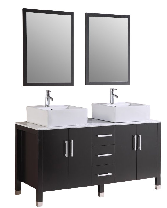 Kokols 24 Bathroom Vanity Set kokols 60" double bathroom vanity set with mirror & reviews | wayfair Kokols 24 Bathroom Vanity Set kokols 60" double bathroom vanity set with mirror & reviews | wayfair