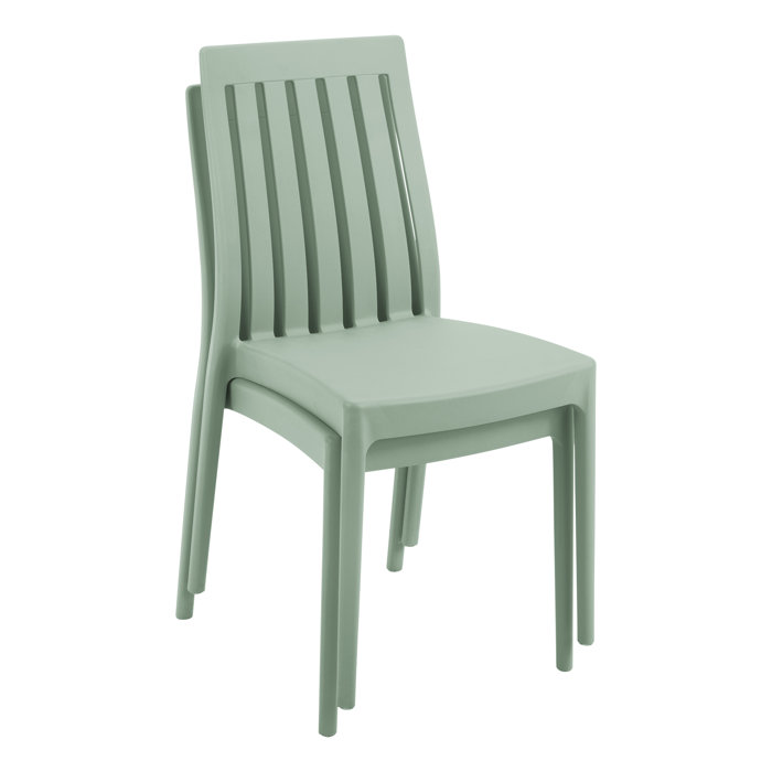 Barbra Heavy Duty Plastic Stacking Patio Dining Chair
