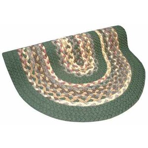 Minuteman Sage Green Solids with Mauve Accents Multi Runner Rug