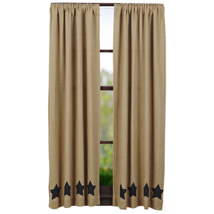 Lined Burlap Curtains Wayfair Claysville Geometric Burlap Curtain Panels Set Of 2