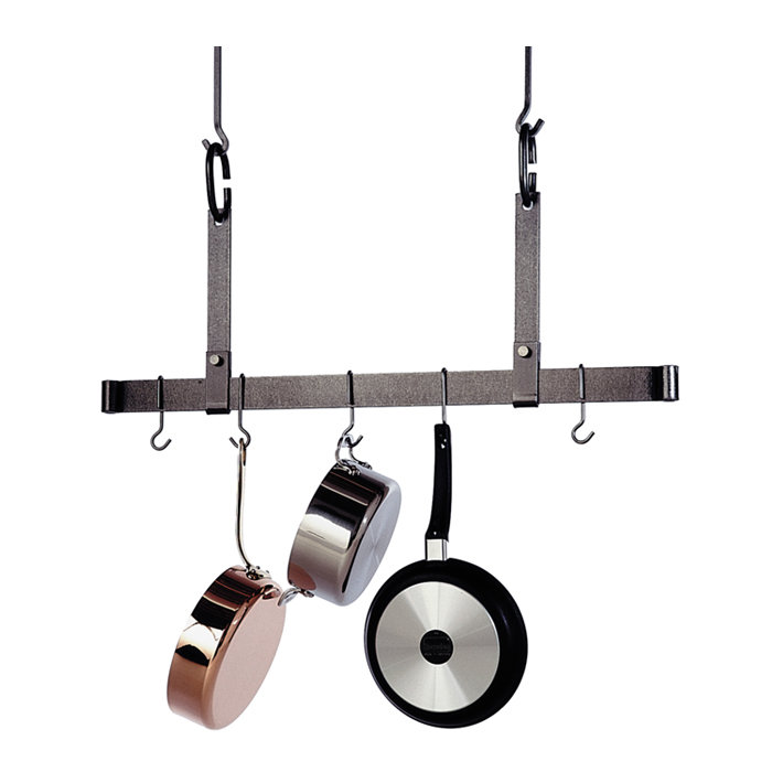 Usa Handcrafted Gourmet Ceiling Bar Pot Rack Adjule Reviews Usa Handcrafted Gourmet Ceiling Bar Pot Rack Adjule