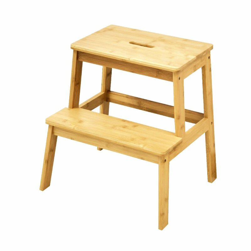 The Urban Port Natural Styled Bamboo Step Stool & Reviews | Wayfair.ca