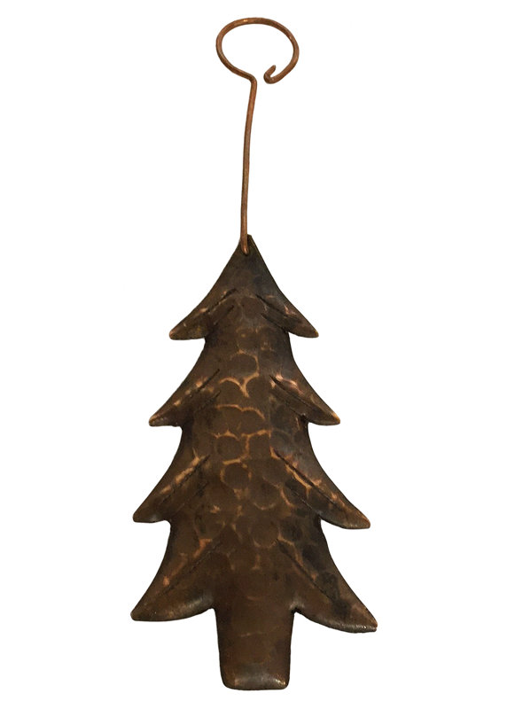 Hand Hammered Copper Christmas Tree Ornament Hand Hammered Copper Christmas Tree Ornament
