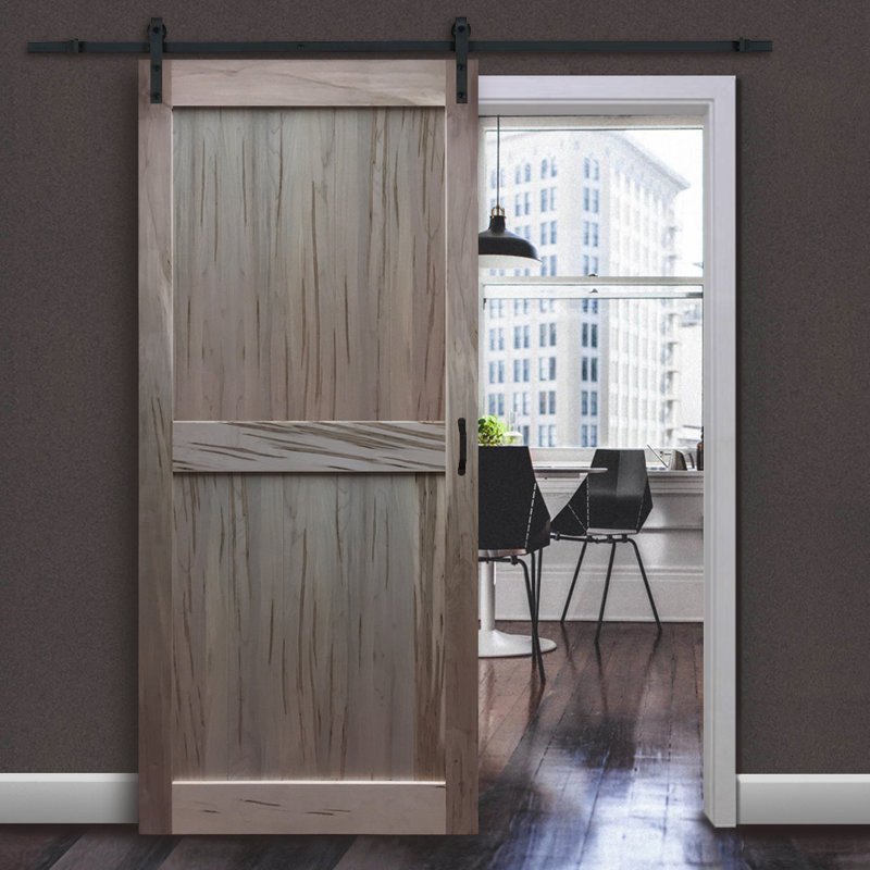 Kiby Paneled Wood Unfinished Barn Door Without Installation Hardware Kiby Paneled Wood Unfinished Barn Door Without Installation Hardware Kit Reviews Wayfair