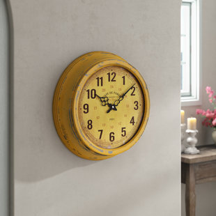 Yellow Kitchen Clock Wayfair Yellow 16 Wall Clock