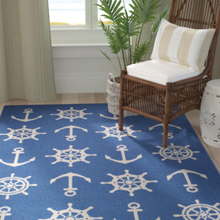Nautical Rugs For Nursery Wayfair Jessa Nautical Schooner Blue White Indoor Outdoor Area Rug