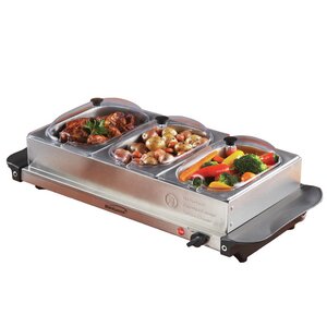 Triple Buffet Server with Warming Tray