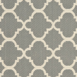 Short Anthracite & Beige Indoor/Outdoor Area Rug