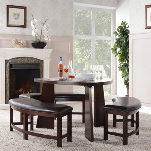 4 Chair Dining Sets bench kitchen & dining room sets you'll love | wayfair 4 Chair Dining Sets bench kitchen & dining room sets you'll love | wayfair