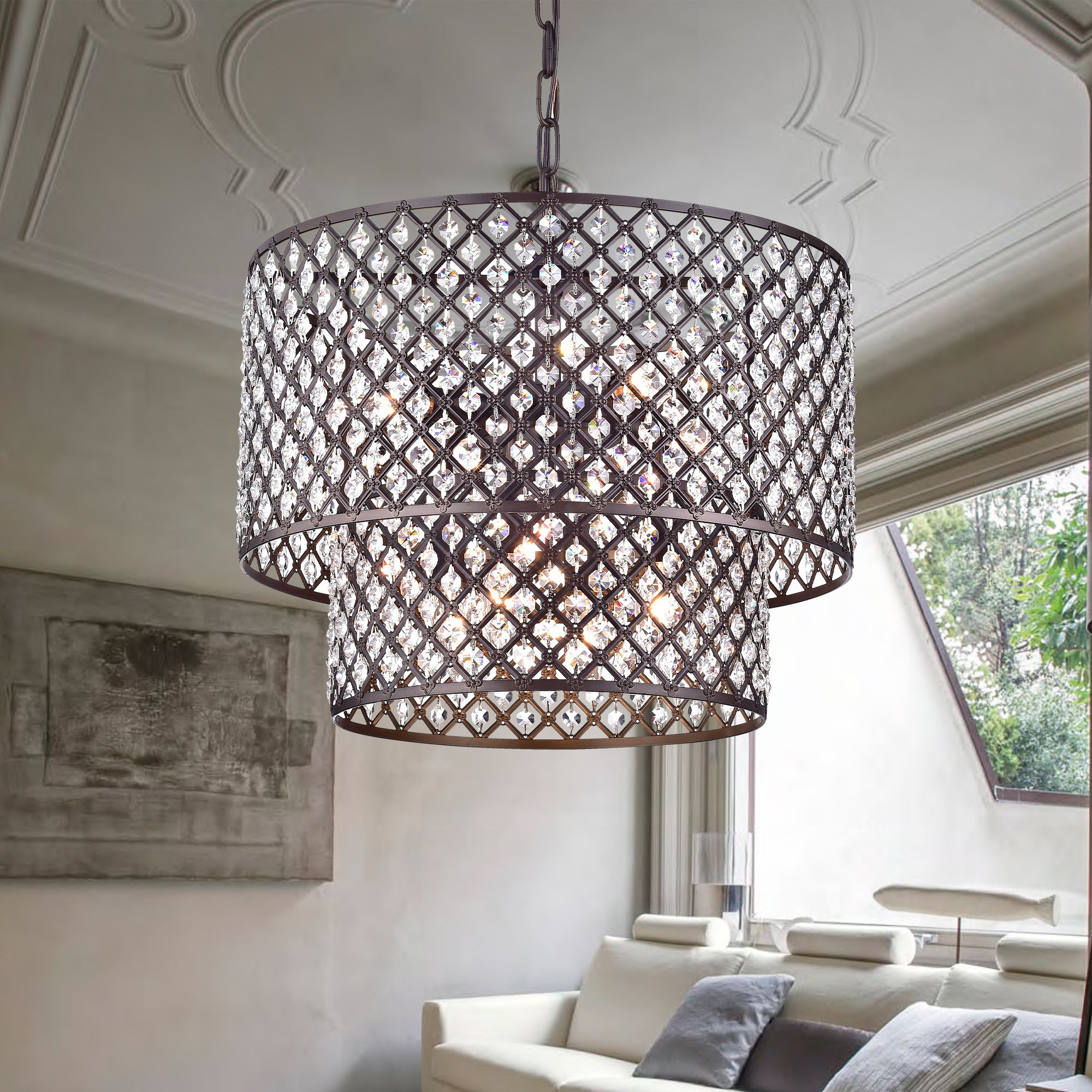 Maribel 8 Light Drum Chandelier Reviews Birch Lane