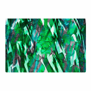 Ebi Emporium Frosty Bouquet 7 Green Abstract Area Rug