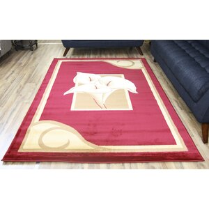 Passion Red/Cream Area Rug