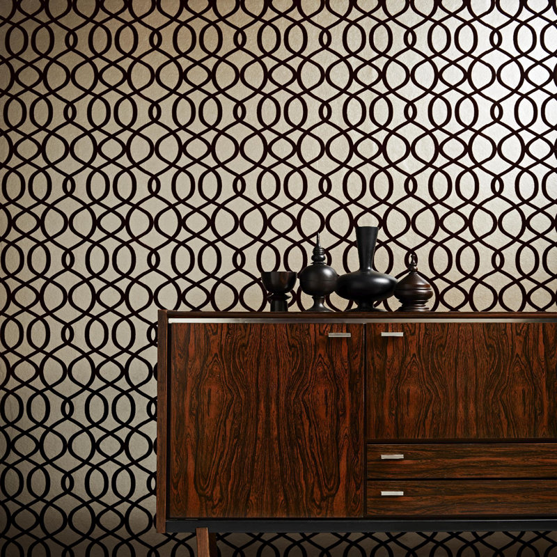 Graham & Brown Knightsbridge 10m L x 52cm W Geometric Foiled Roll