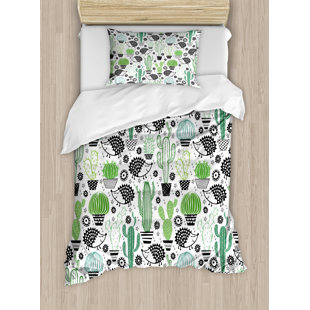 Hedgehog Comforter Wayfair Cactus Cartoon Inspired Drawing Of Cute Hedgehog Animals Saguaro And Ly Pear Duvet Set