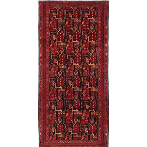 One-of-a-Kind Bilboroughs Hand-Knotted Red Area Rug