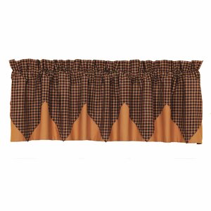 Chiverton Patch Plaid Layered Lined Curtain Valance