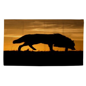 Wolf Silhouette Area Rug