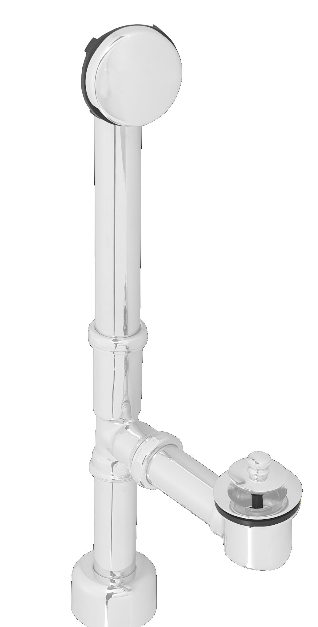 Twist And Close Bath Waste Leg Tub Drain With Overflow