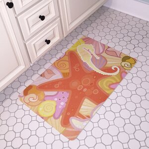 Coastal Sea Life Pastel Floor Mat