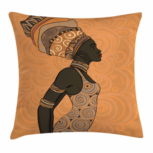 Sofa For Tall People Wayfair African Woman Indigenous People Square Pillow Cover