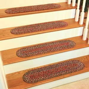 Chandal Burgundy/Red Indoor/Outdoor Stair Tread (Set of 13)
