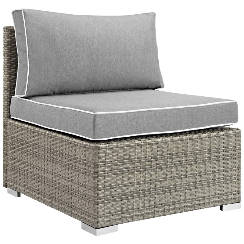 Highland Dunes Heinrich Outdoor Armless Patio Chair With Cushion Highland Dunes Heinrich Outdoor Armless Patio Chair With Cushion Reviews Wayfair