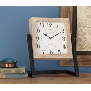 Metal/Wood Table Clock