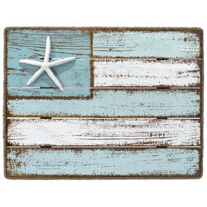Coastal Flag Sign with Rope Wall Du00e9cor