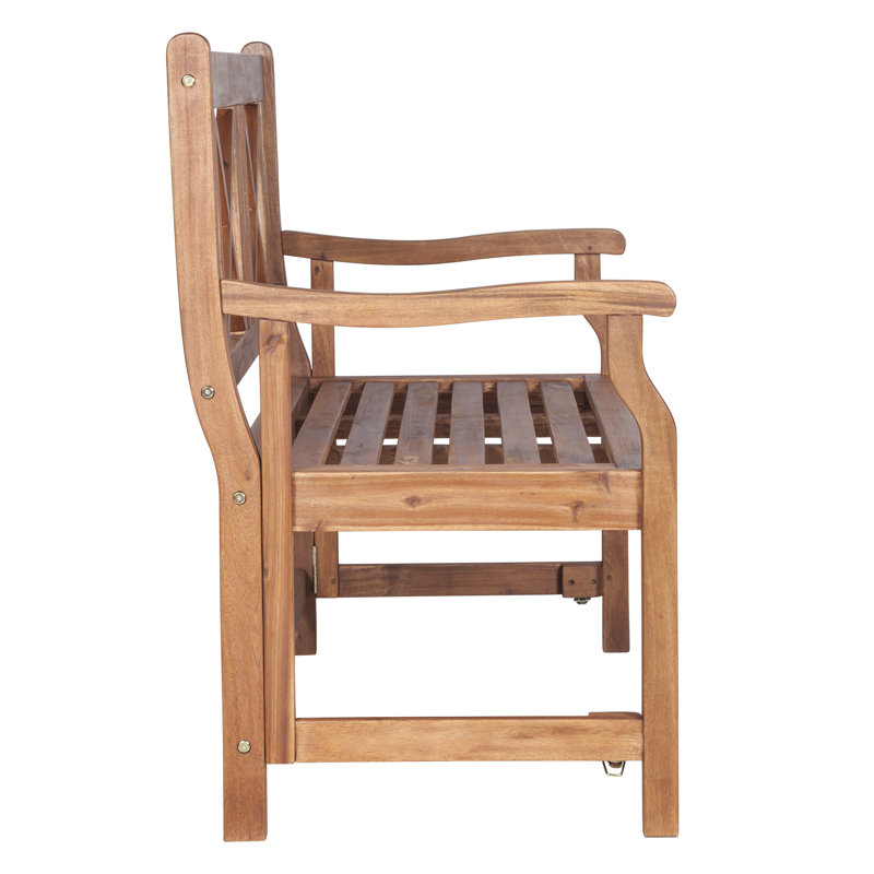 Conner Folding Acacia Wood Garden Bench Reviews Joss Main Conner Folding Acacia Wood Garden Bench