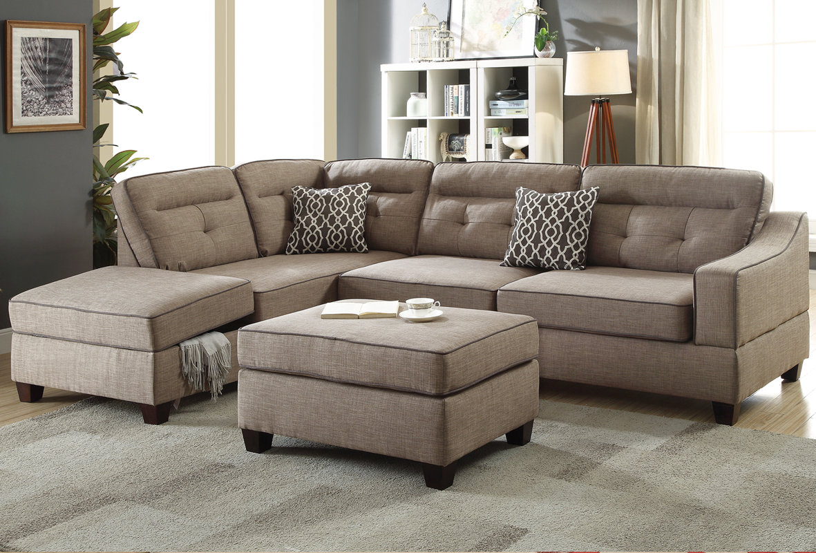 Alcott Hill Sarah Reversible Sectional With Ottoman Reviews Sarah Reversible Sectional With Ottoman
