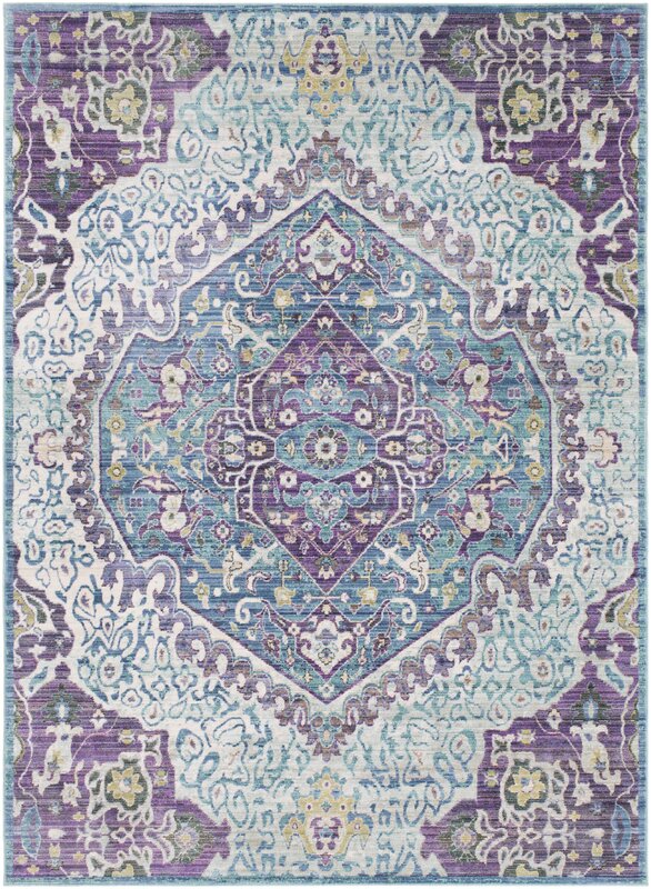 Fields Purple / Blue Area Rug & Reviews | Birch Lane