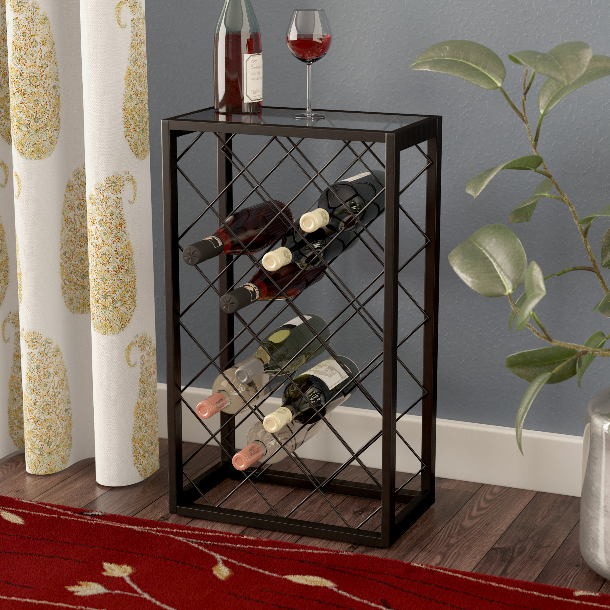 Medlin 23 Bottle Floor Wine Rack