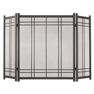 Fireplace Screens Doors You Ll Love Wayfair Preston 3 Panel Steel Fireplace Screen