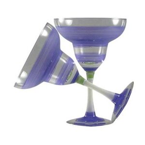 Retro Stripe Margarita Glass (Set of 2)