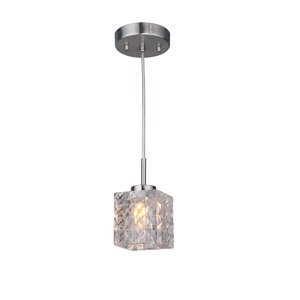 Sadowski 1-Light Metal/Glass Mini Pendant