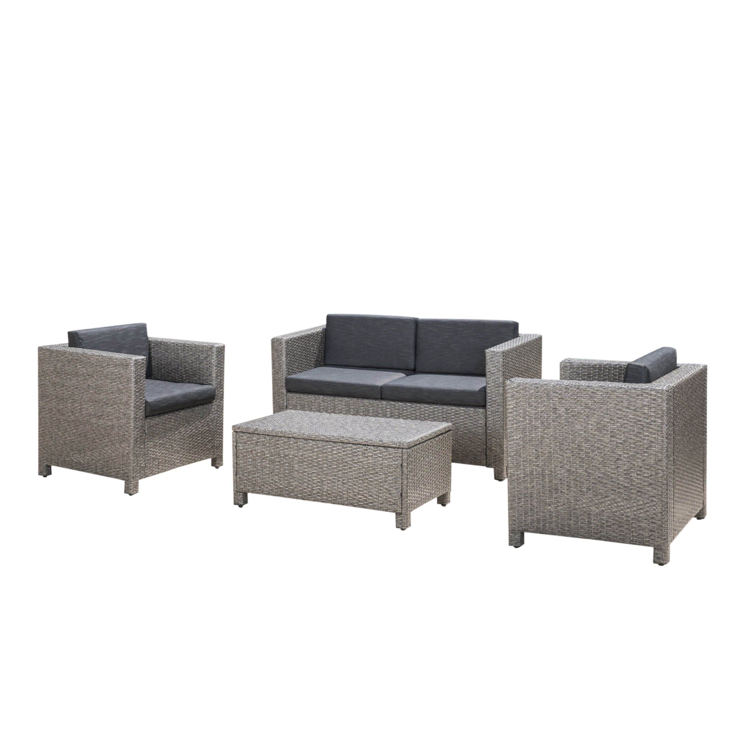 Ka 4 Piece Rattan Sofa Seating Group With Cushions Reviews Ka 4 Piece Rattan Sofa Seating Group With Cushions Reviews Allmodern