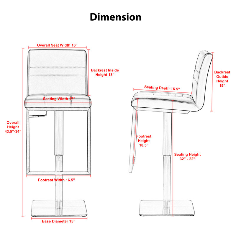 Matrix Adjule Height Swivel Bar Stool Reviews Wayfair Adjule Height Swivel Bar Stool