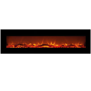 Andres Wall Mount Steel Electric Fireplace by Orren Ellis