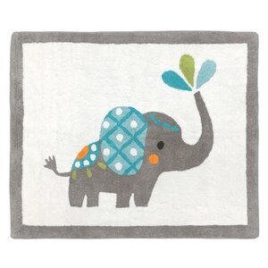 Mod Elephant Hand-Tufted Gray/White Area Rug