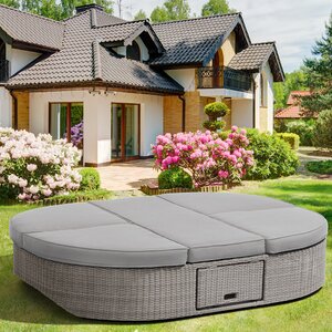 Sandra Swivel Outdoor Daybed with Cushions